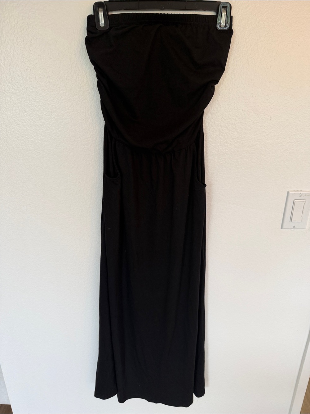 Classic Black Strapless Maxi Dress - Women